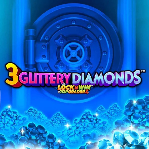 3 Glittery Diamonds logo – Slots by PearFiction Studios at Wbetz Casino