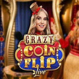Crazy Coin Flip online game logo by Evolution on wbetzz.nl