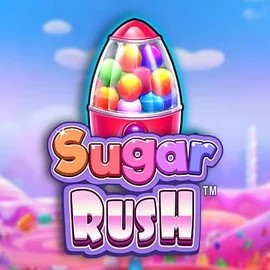 Sugar Rush slot logo by Pragmatic Play at Wbetz Casino